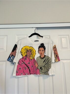 ZARA Graphic Cropped Women’s Tee